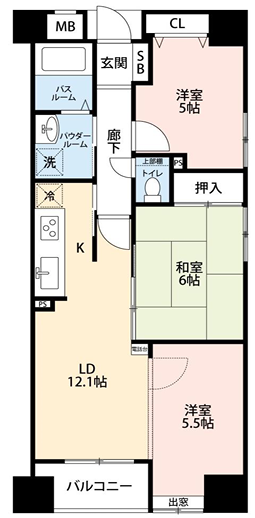 「プレステージ西明石駅前」間取り図