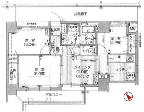 「プレステージ西明石パークサイド」間取り図
