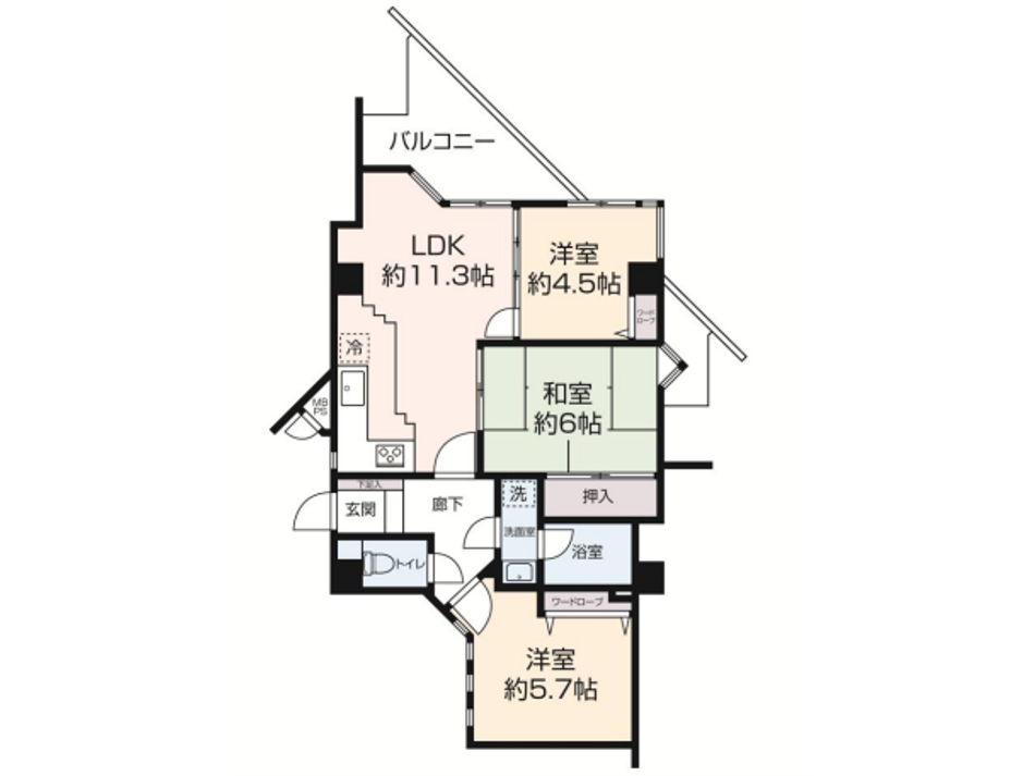 「プリマベーラ伊川谷」間取り図